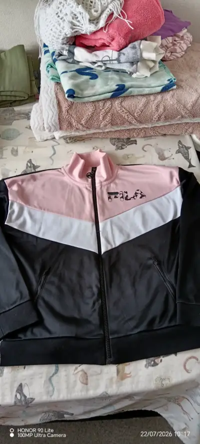 Chaqueta deportiva Fila para mujer en rosa y negro - miniatura 1