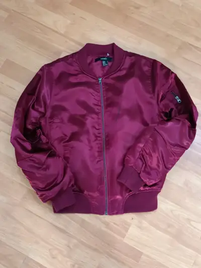 Chaqueta bomber burdeos para mujer - miniatura 1