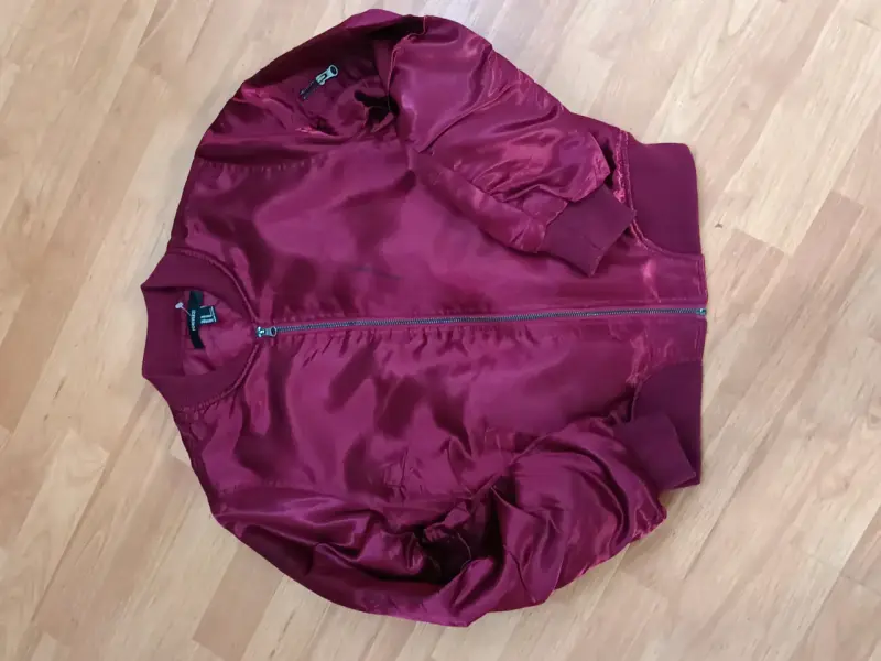 Chaqueta bomber burdeos para mujer - 2