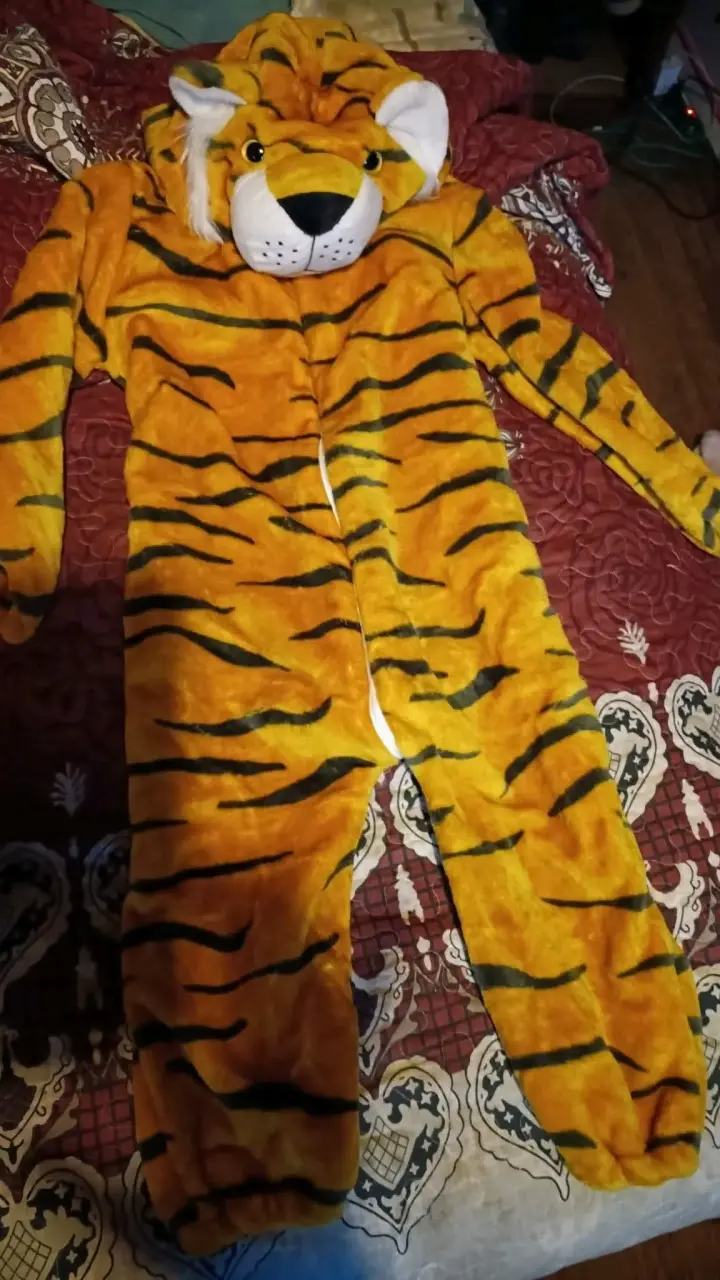 Disfraz de tigre para niños con capucha - 1