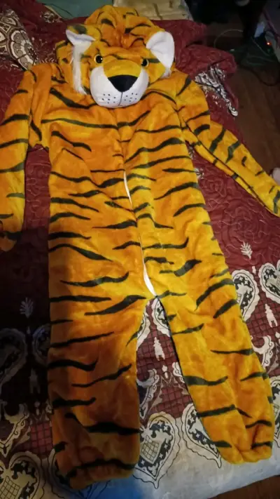 Disfraz de tigre para niños con capucha - miniatura 1