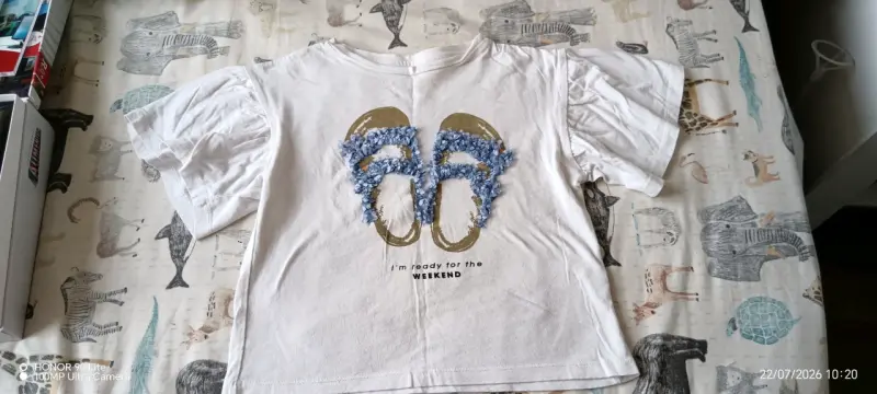 Polera blanca con estampado 'Dream' para mujer - 4