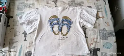 Polera blanca con estampado 'Dream' para mujer - miniatura 4