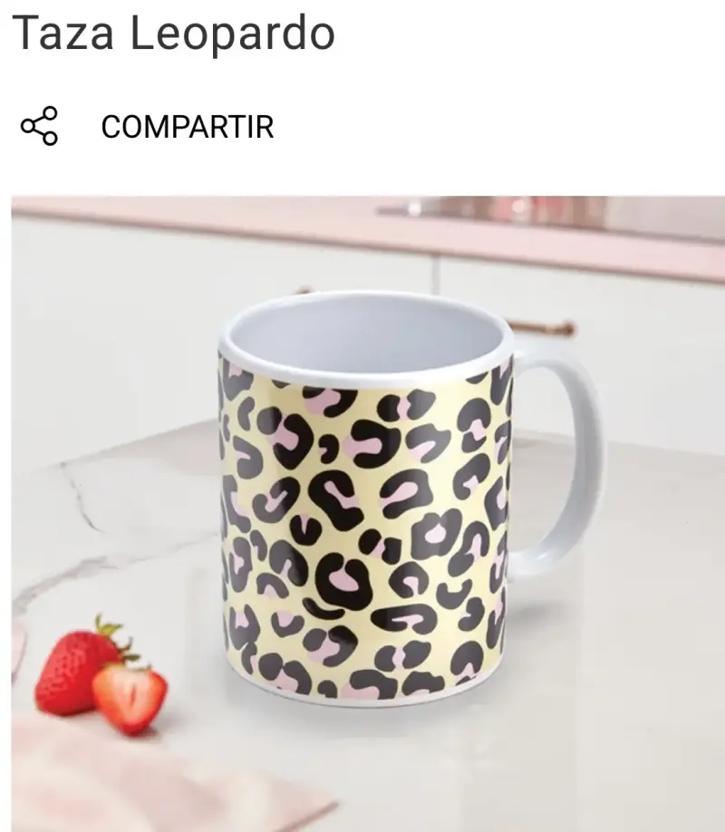 Taza con diseño de leopardo - 1