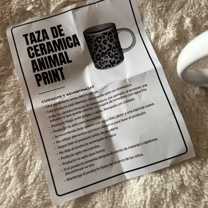 Taza con diseño de leopardo - 3