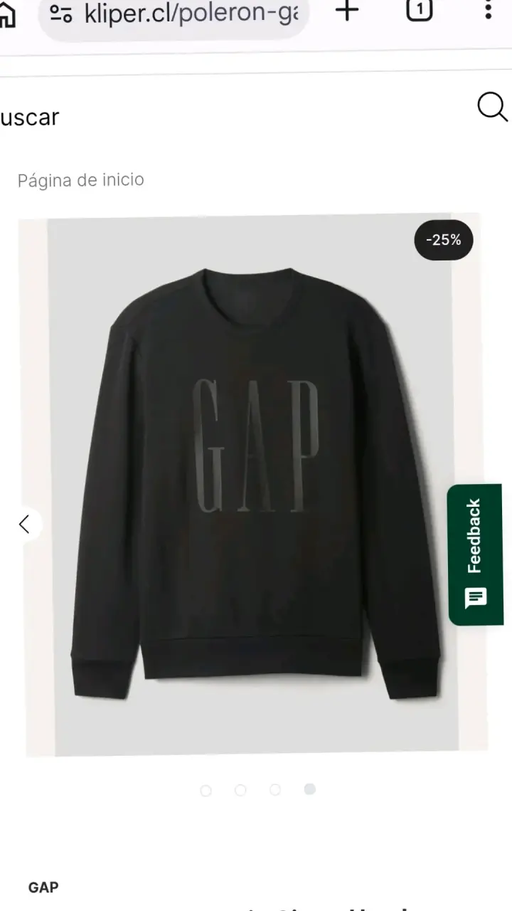 Polerón negro GAP para hombre