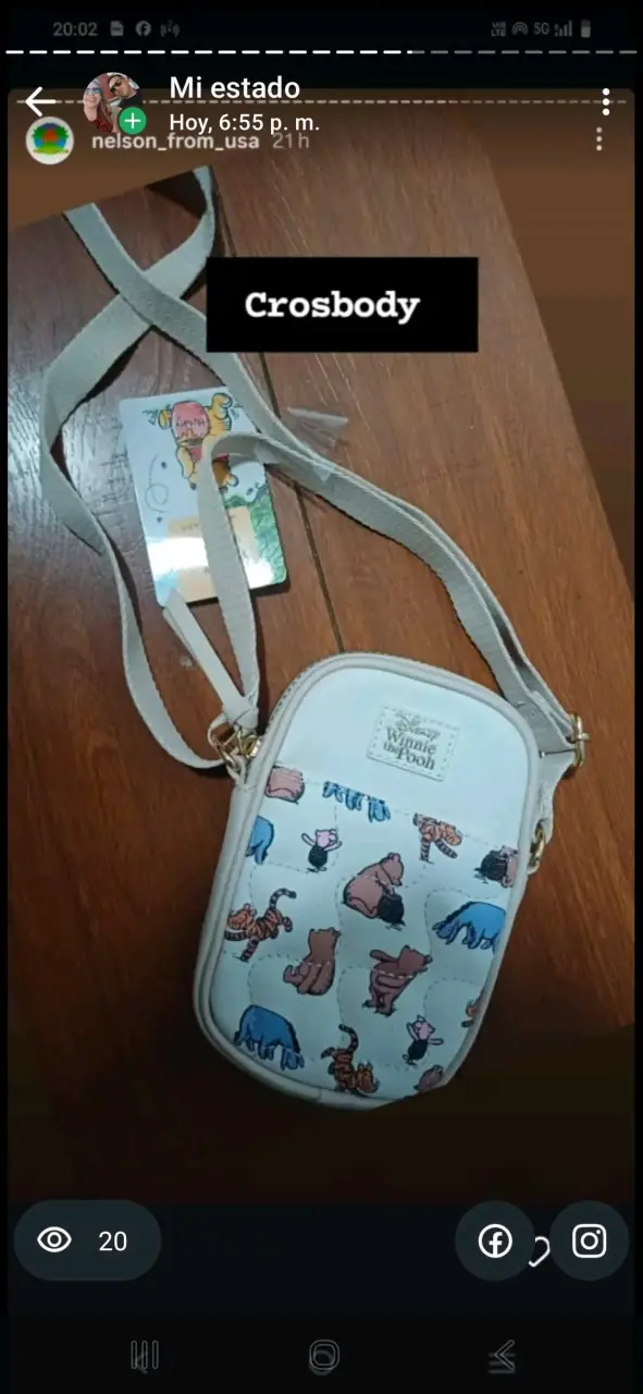 Cartera cruzada Winnie the Pooh con diseño infantil
