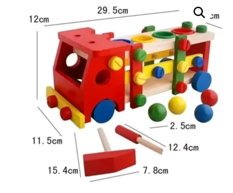 Camión de madera didáctico para niños - 1