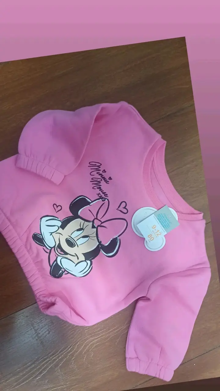 Polerón infantil Minnie Mouse rosa 9-12 meses