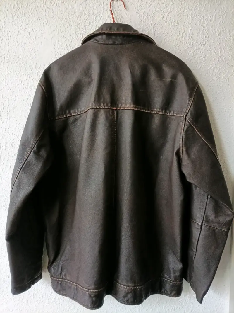 Chaqueta de cuero marrón Greenfield para hombre - 2