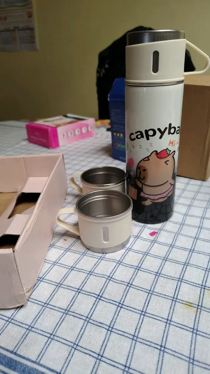 Set de termos al vacío con diseño de pandas - 4