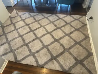 Alfombra gris grande 200 x 280 cm - miniatura 3