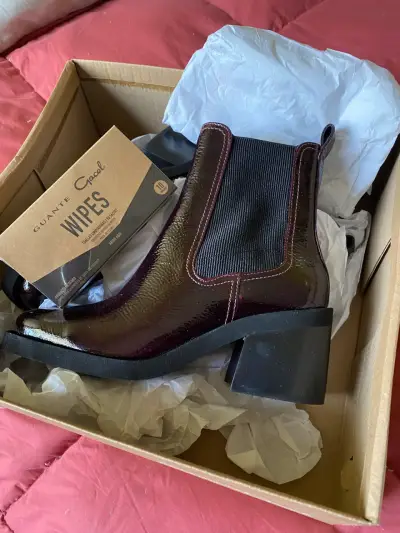 Botines de cuero burdeos marca Gacel - miniatura 2