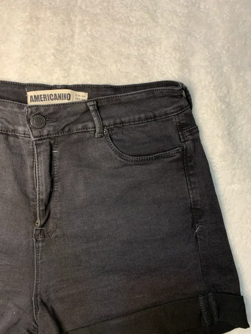 Shorts de mezclilla negros Americano - 3