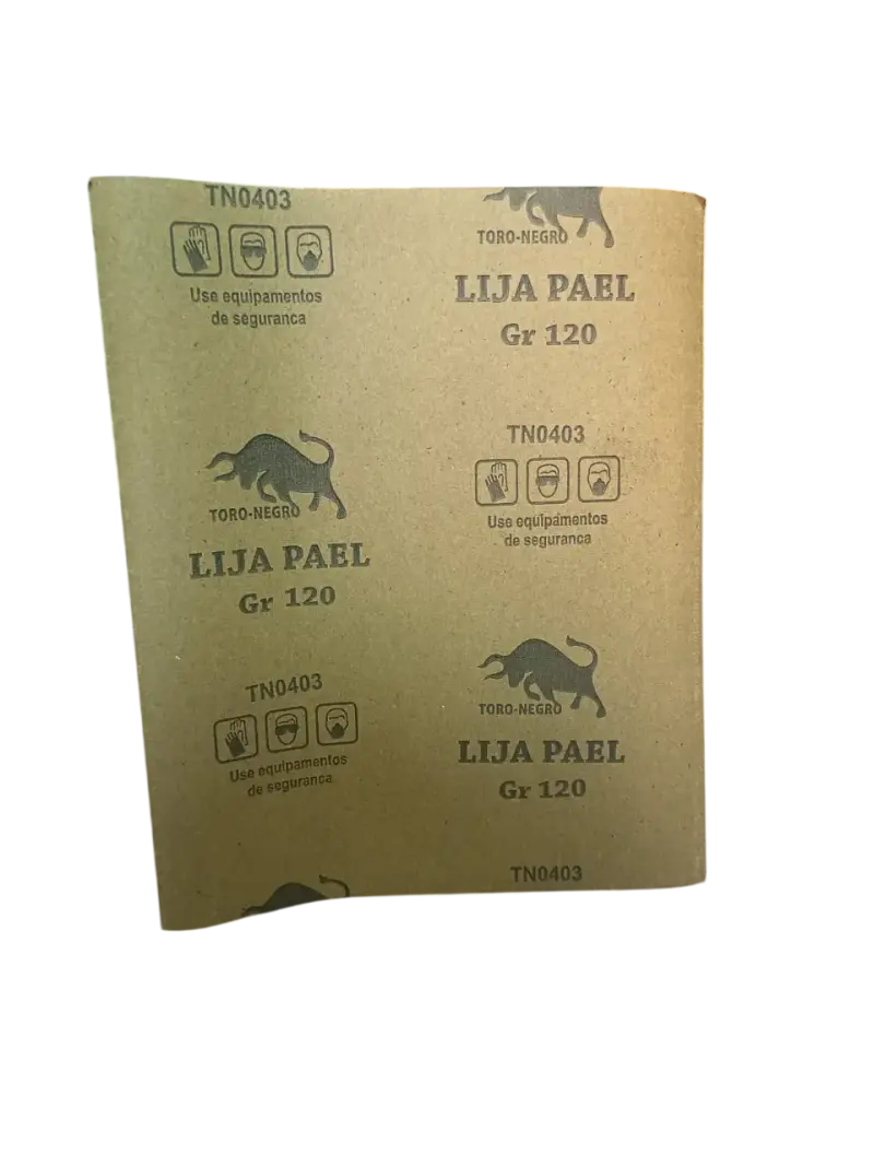 Pack 4 Lija Para Madera Pliego Toro Negro - 4