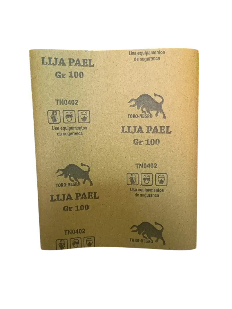Pack 4 Lija Para Madera Pliego Toro Negro - 5