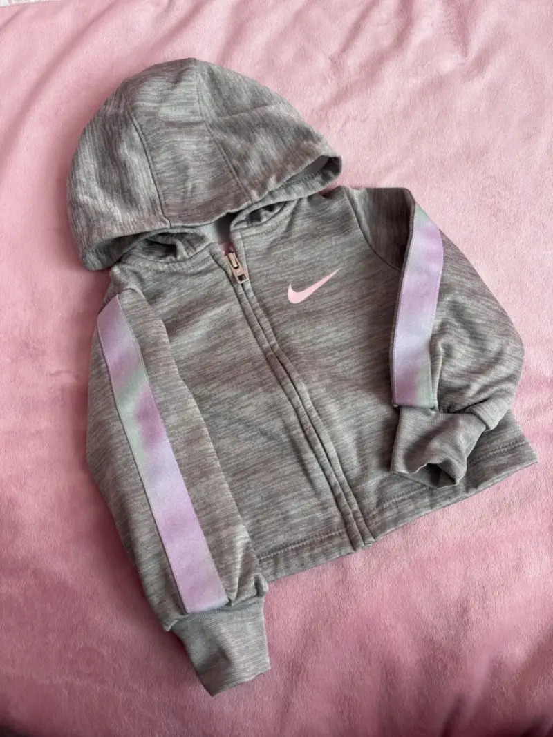 Polerón con capucha para niña Nike gris - 1