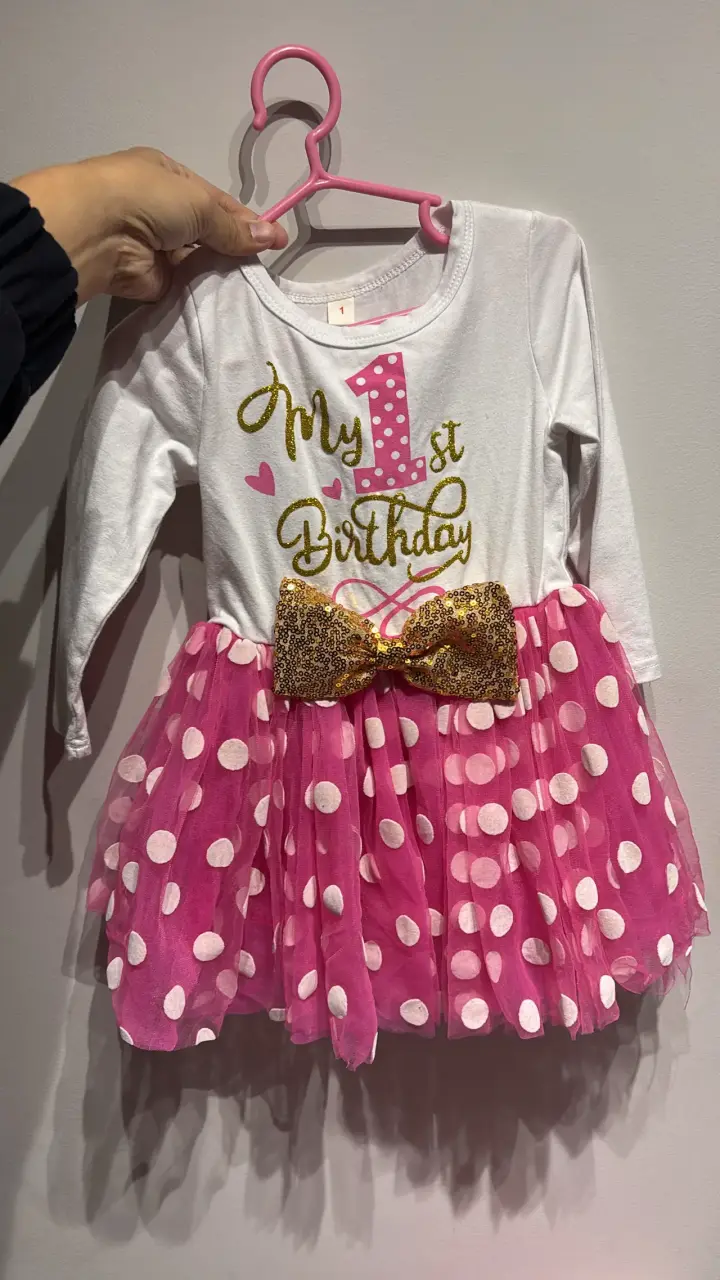 Vestido de cumpleaños para bebé 1 año