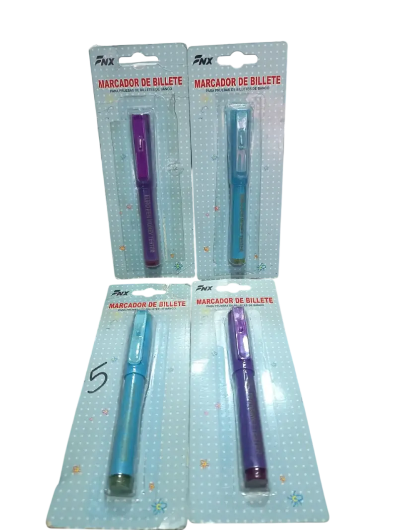 Pack 4 Lapiz Marcador Detector Billetes Falsos - 1