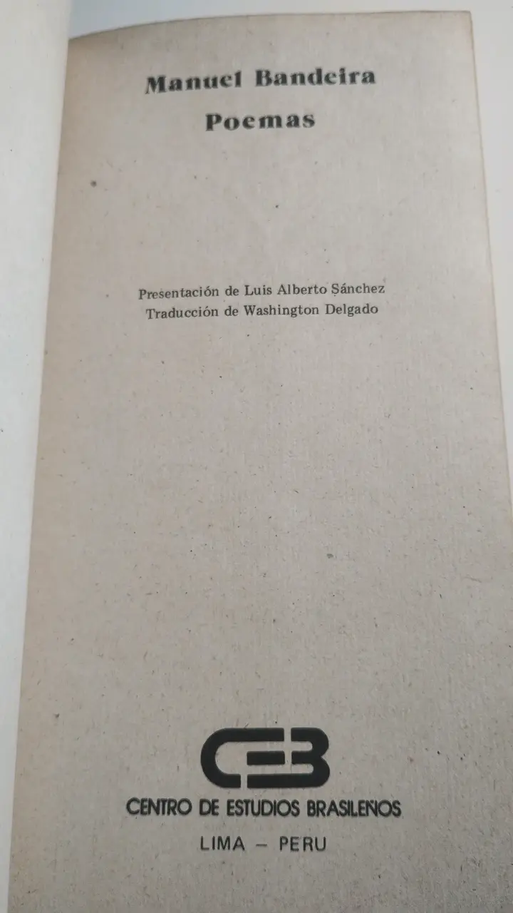Libro 'Poemas' de Manuel Bandeira - 4
