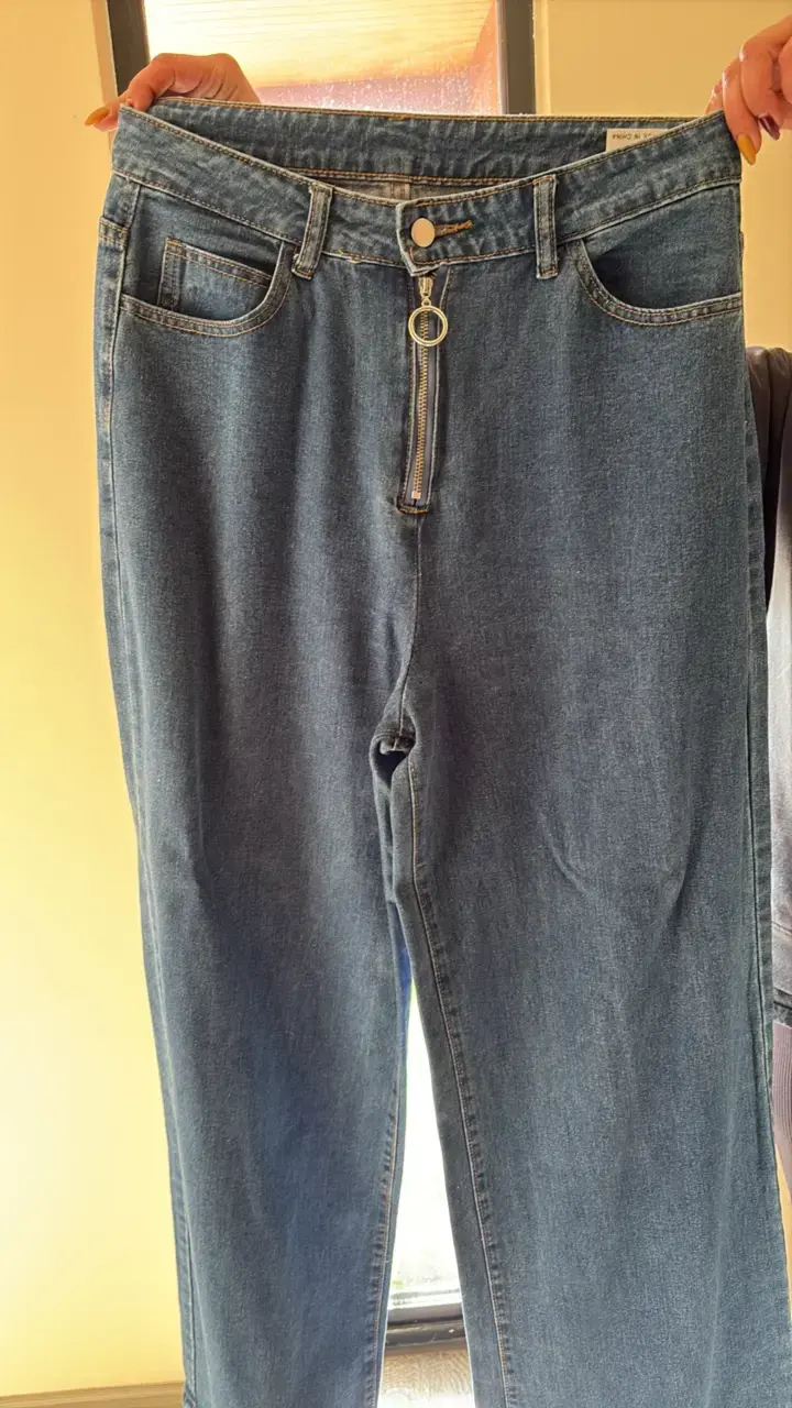 Jeans de mezclilla azul para mujer - 1
