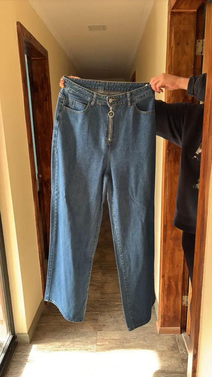 Jeans de mezclilla azul para mujer - 6