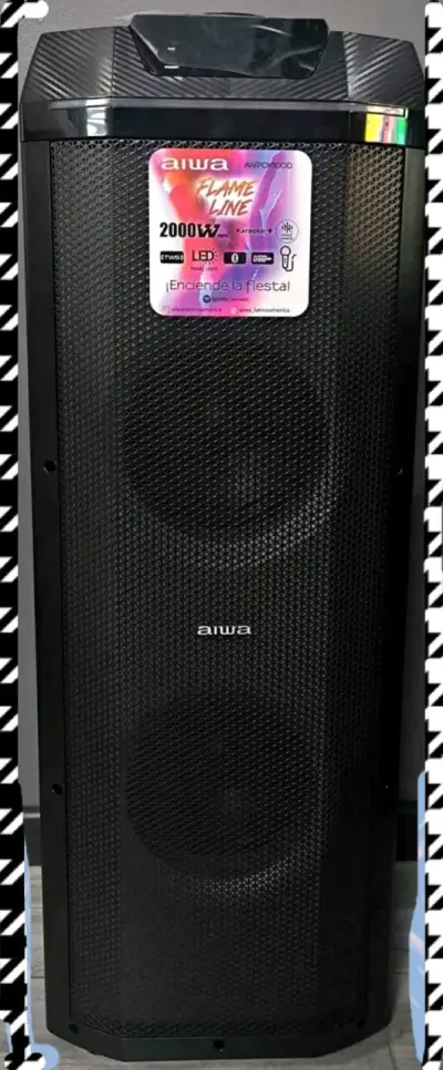 Parlante Aiwa Flame Line 2000W con Karaoke - miniatura 1