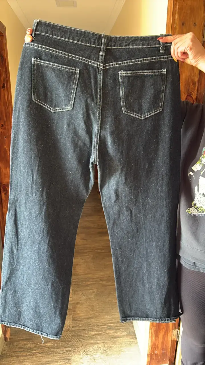 Jeans de mezclilla azul oscuro para hombre - 2