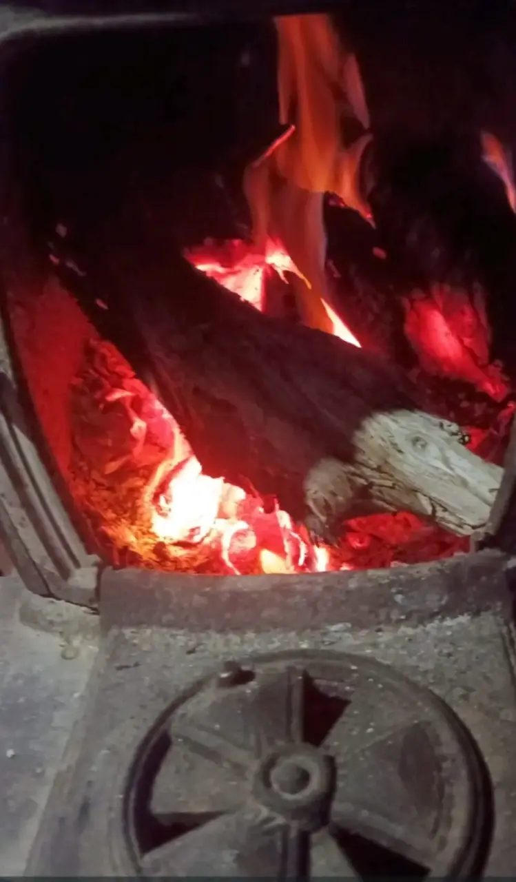 Estufa a leña de hierro fundido con cañones - 2