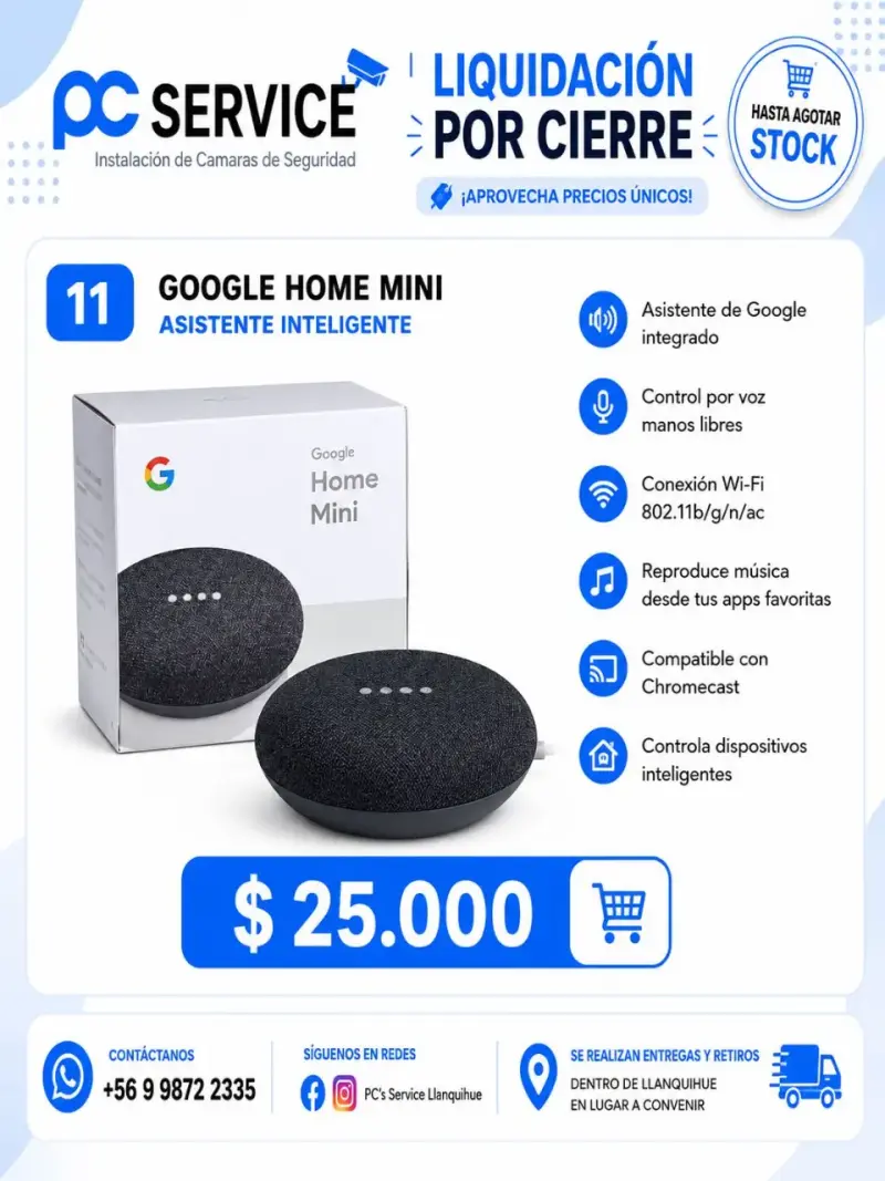 Google Home Mini Asistente Inteligente