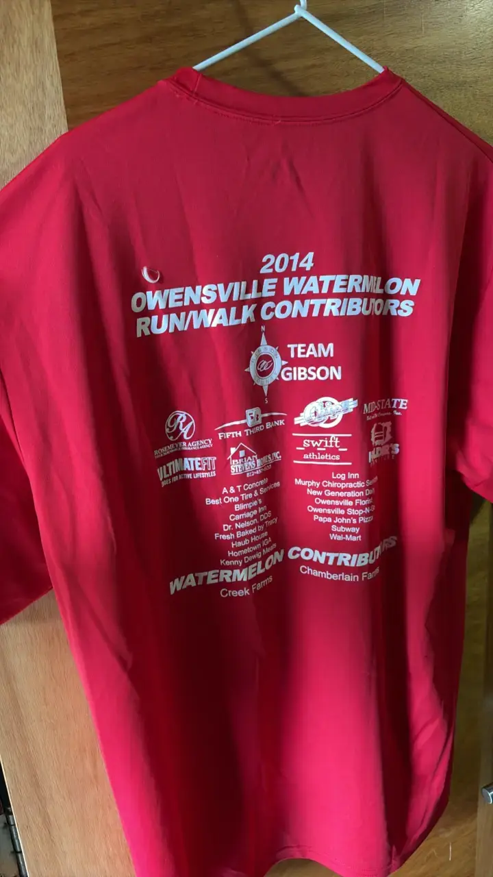 Polera roja Owensville Watermelon Run - 2
