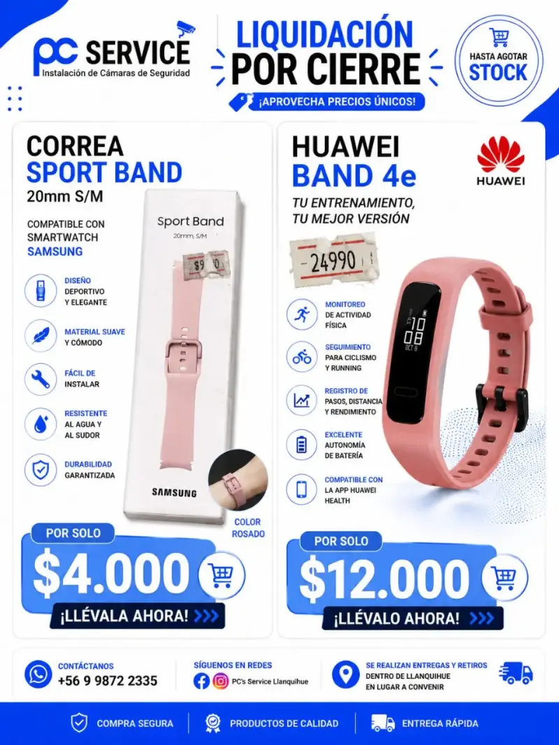 Huawei Band 4e Pulsera Deportiva Rosada