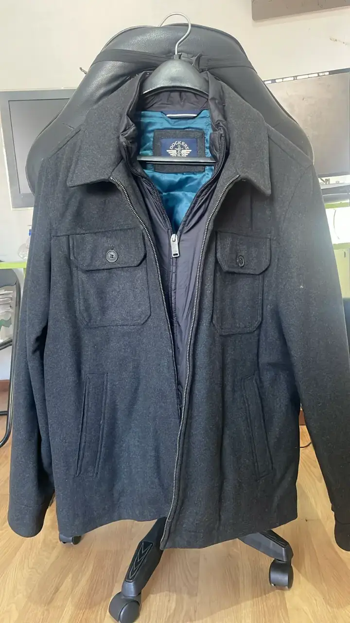 Chaqueta de lana negra Dockers para hombre