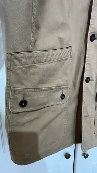 Chaqueta beige Orvis con cuello cotele - miniatura 2