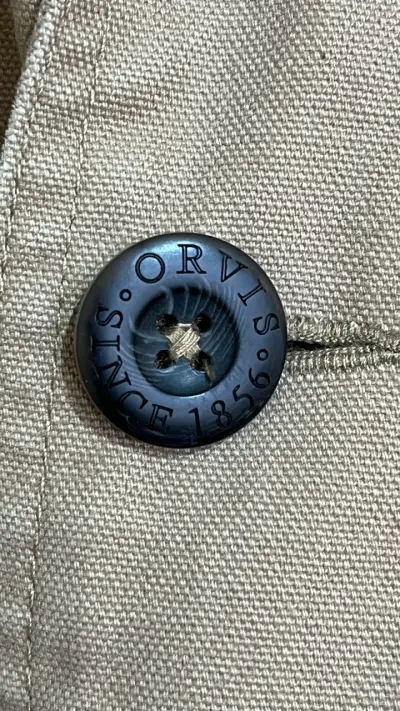 Chaqueta beige Orvis con cuello cotele - miniatura 4