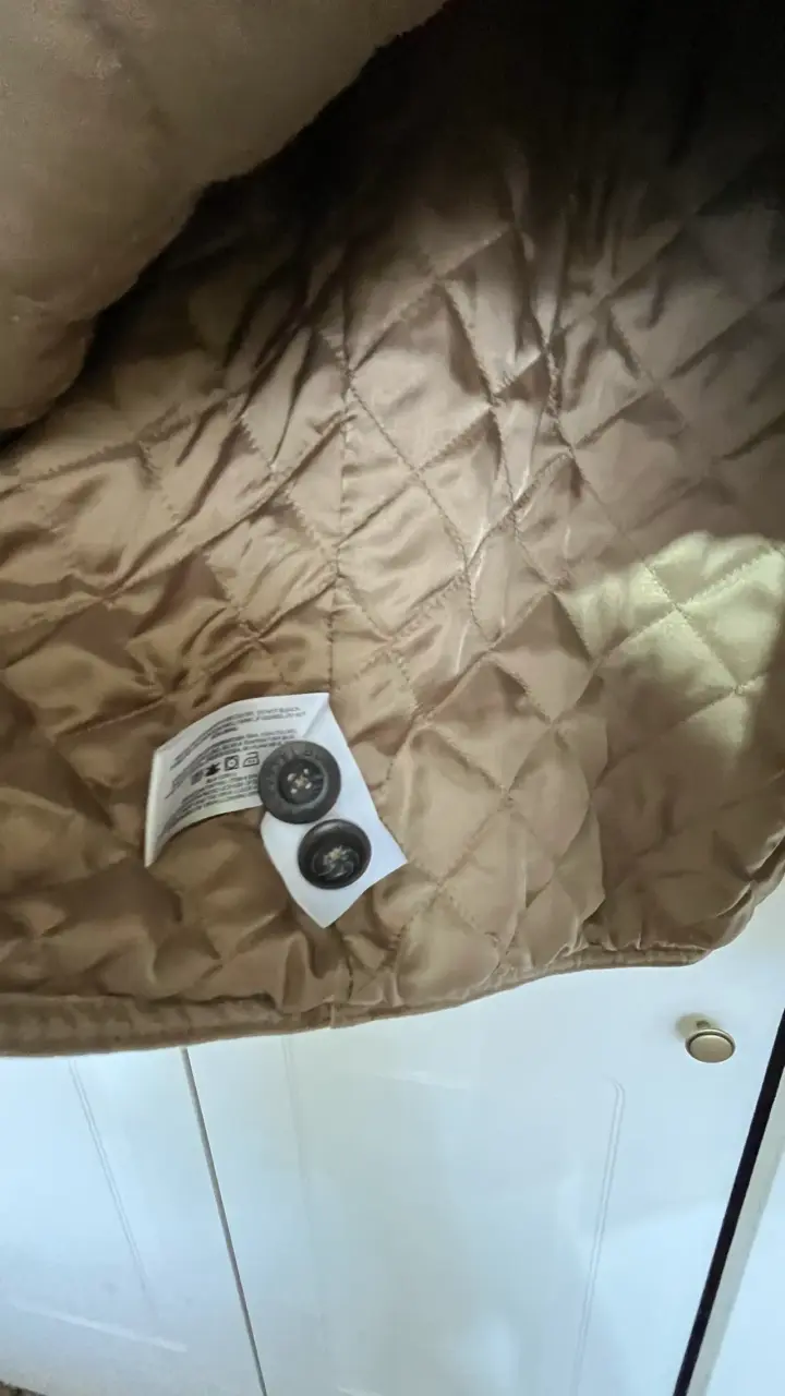 Chaqueta beige Orvis con cuello cotele - 5