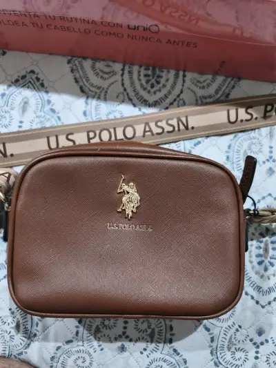 Cartera cruzada U.S. Polo Assn. marrón elegante - miniatura 1
