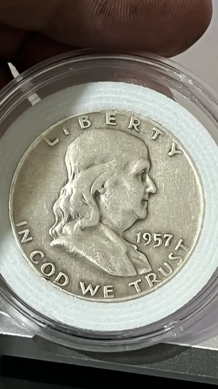 Moneda Half Dollar Franklin 1957 - 1