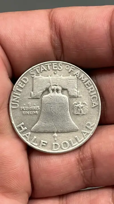 Moneda Half Dollar Franklin 1957 - miniatura 3
