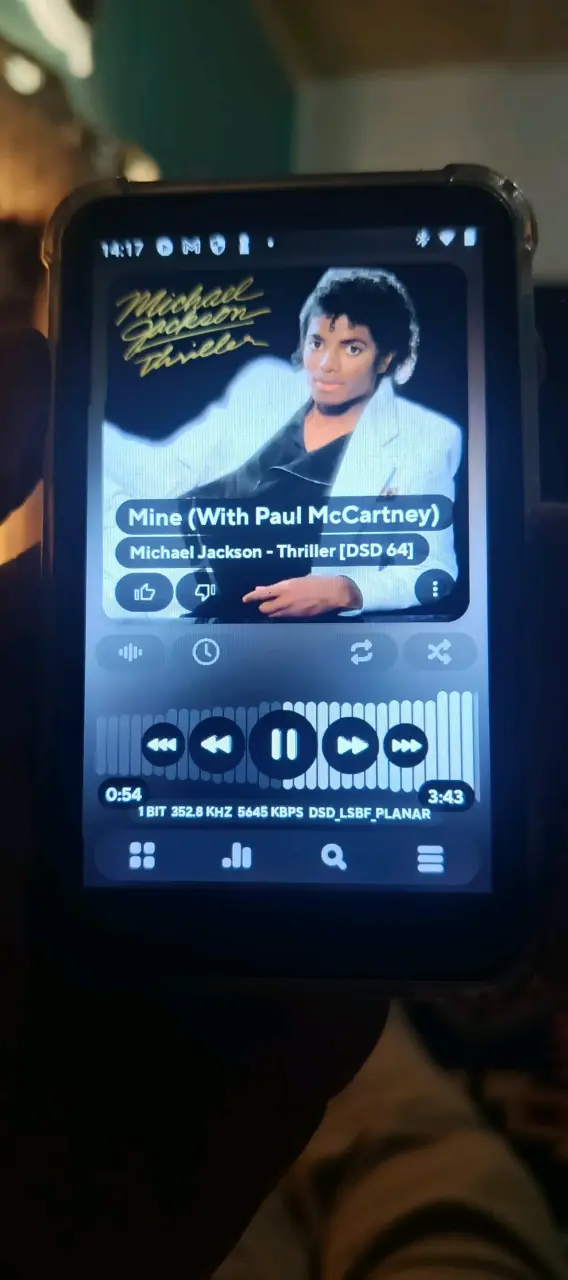 Dispositivo para música hi-res y mep3 y 4