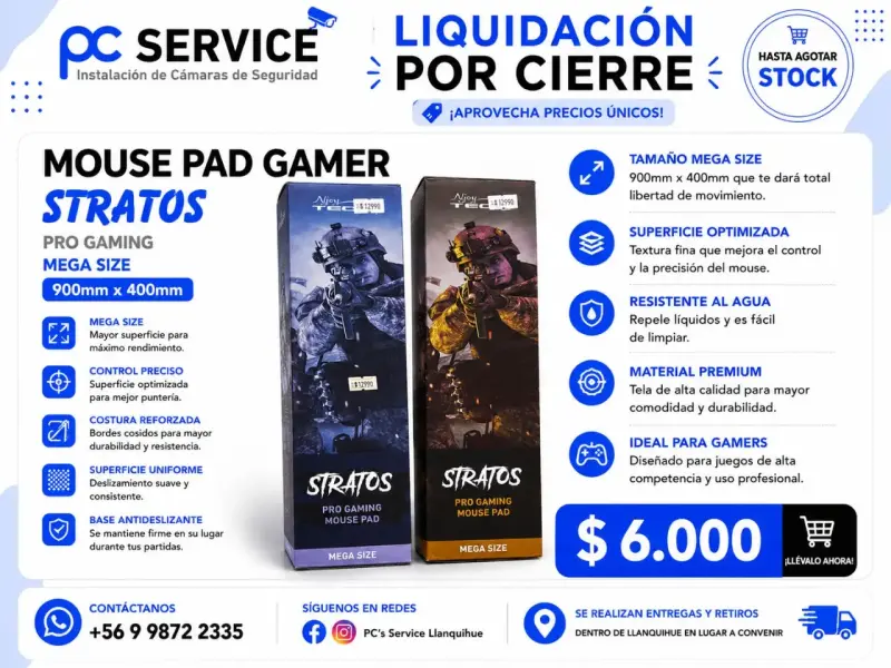 Mouse Pad Gamer Stratos Mega Size 900x400mm
