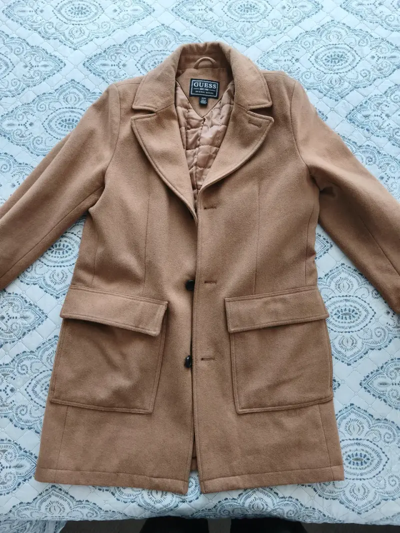 Abrigo de lana Guess color camel - 1