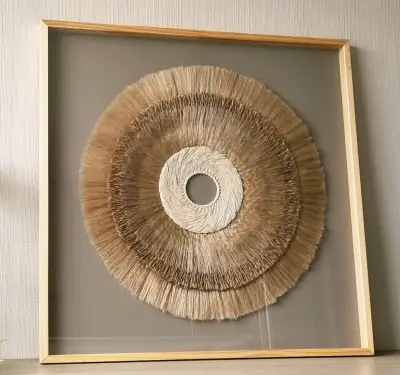 Cuadro decorativo en fibras naturales - miniatura 1