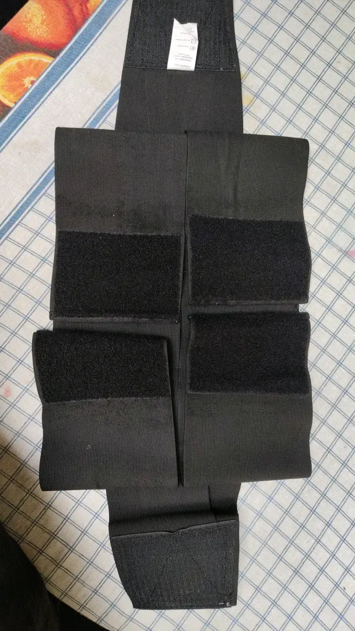 Faja lumbar de soporte ajustable negra - 1