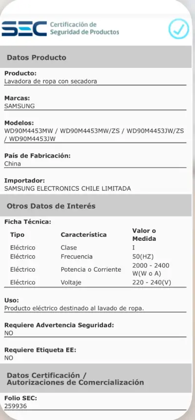 Lavadora Samsung EcoBubble con Secadora - miniatura 3