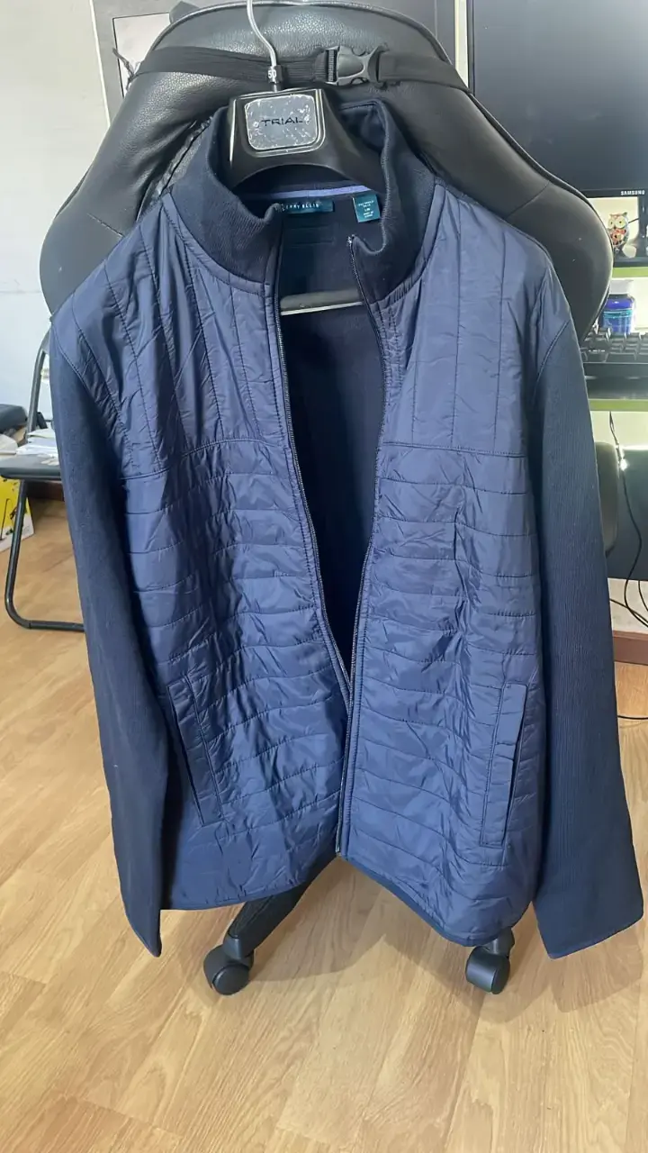 Chaleco azul acolchada para hombre
