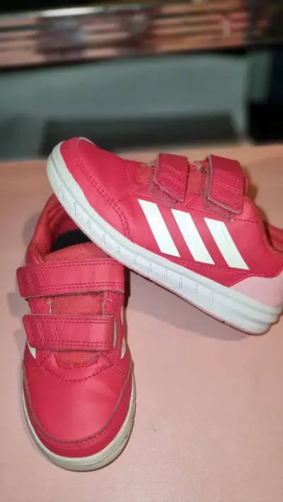 Zapatillas deportivas infantiles Adidas rosadas - miniatura 1