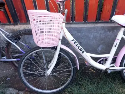 Bicicleta infantil Feixue rosa con canasto - miniatura 5