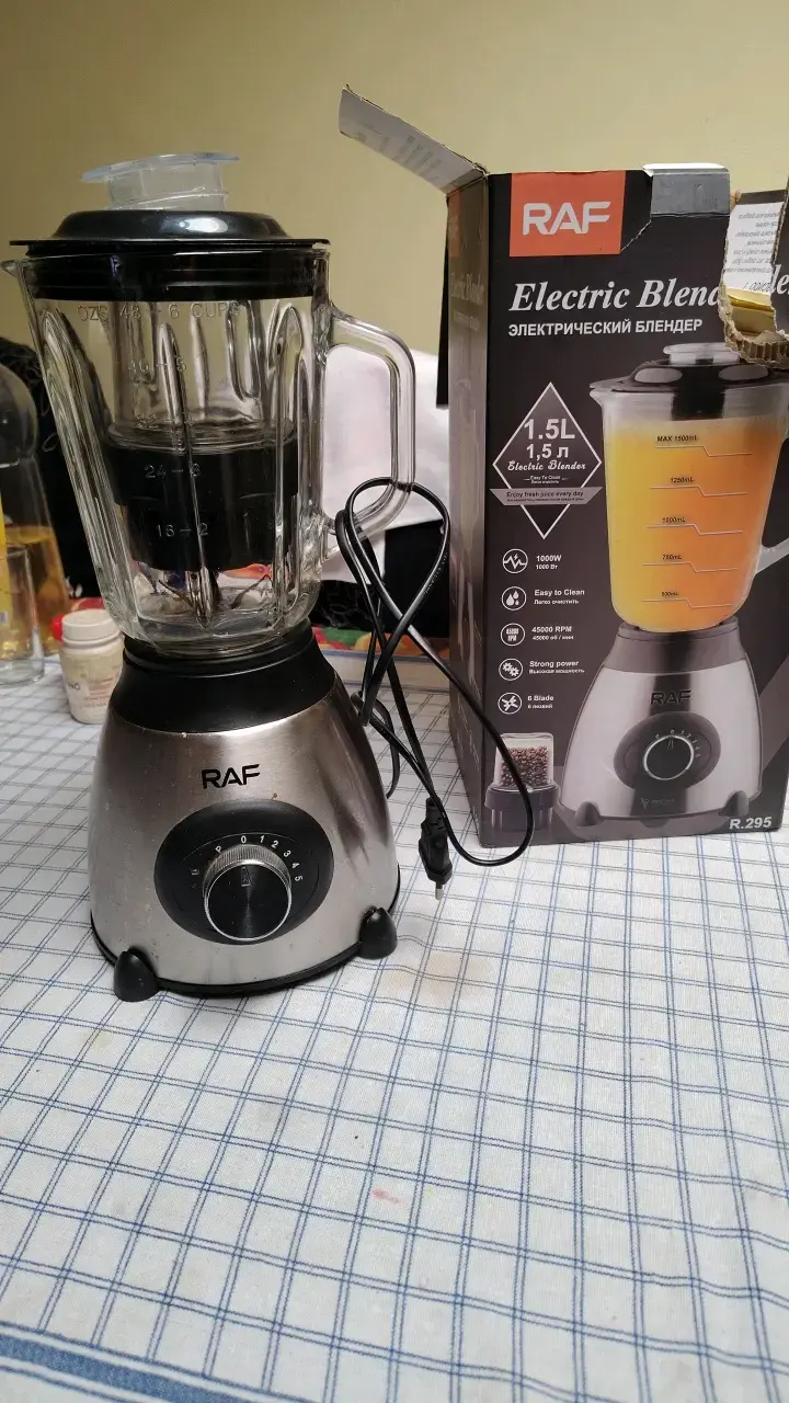 Licuadora eléctrica RAF 1.5L con vaso adicional - 5