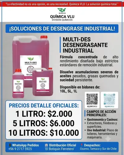 Desengrasante Industrial Multi-Des VLU 5 Litros - miniatura 3